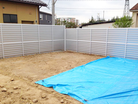 風通しの良いルーバー型フェンス　那須塩原市 G様邸(2014.04.29)02