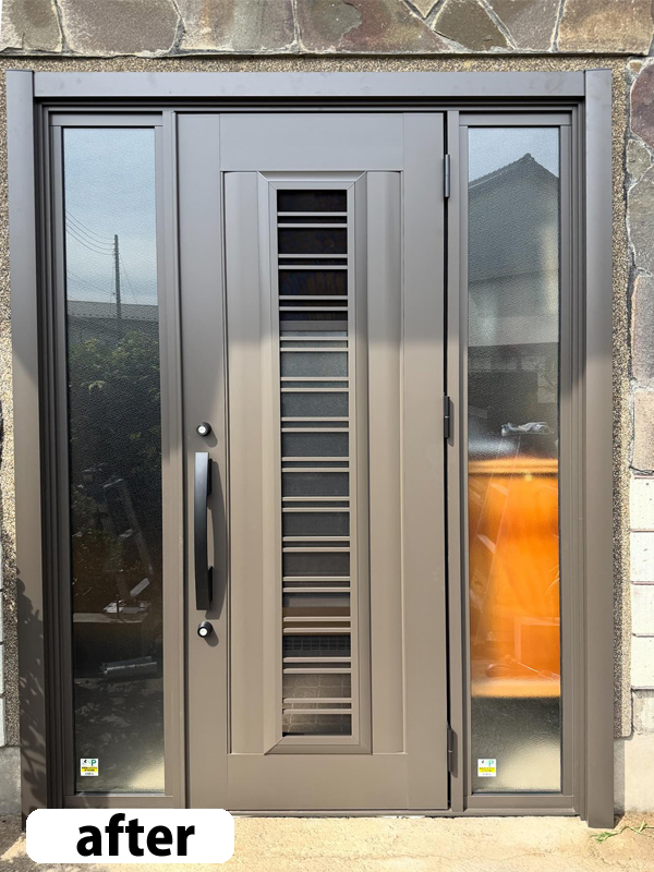 玄関ドアリフォーム工事｜玄関リフォーム｜那須塩原市K様邸　(2025.10.15)